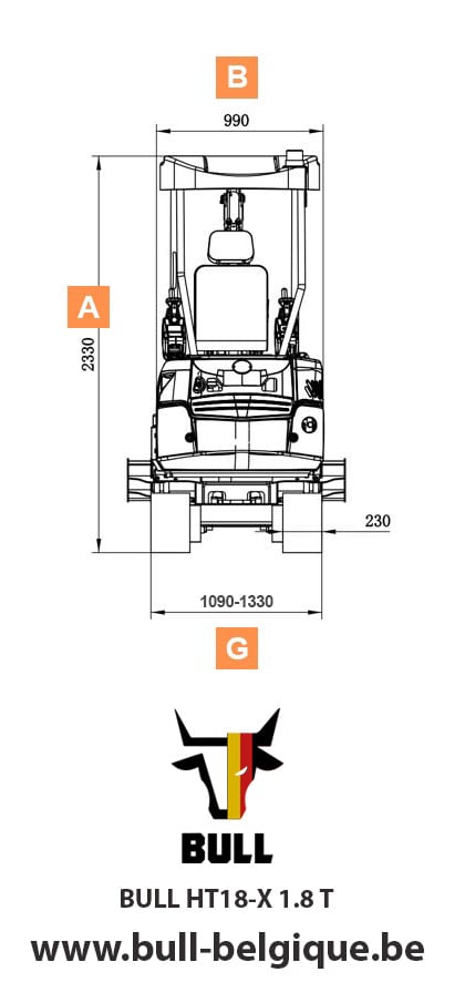 BULL HT18 X - Dimensions fiche technique caractéristiques 1/2
