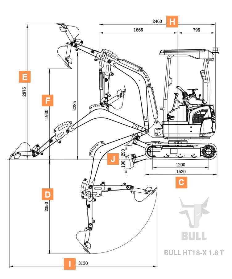 BULL HT18 X - Dimensions fiche technique caractéristiques 2/2