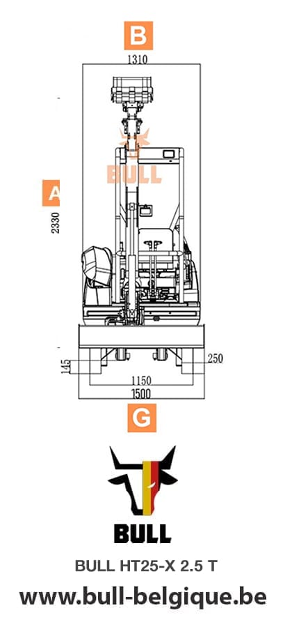 BULL HT25 X - Dimensions fiche technique caractéristiques 1/2