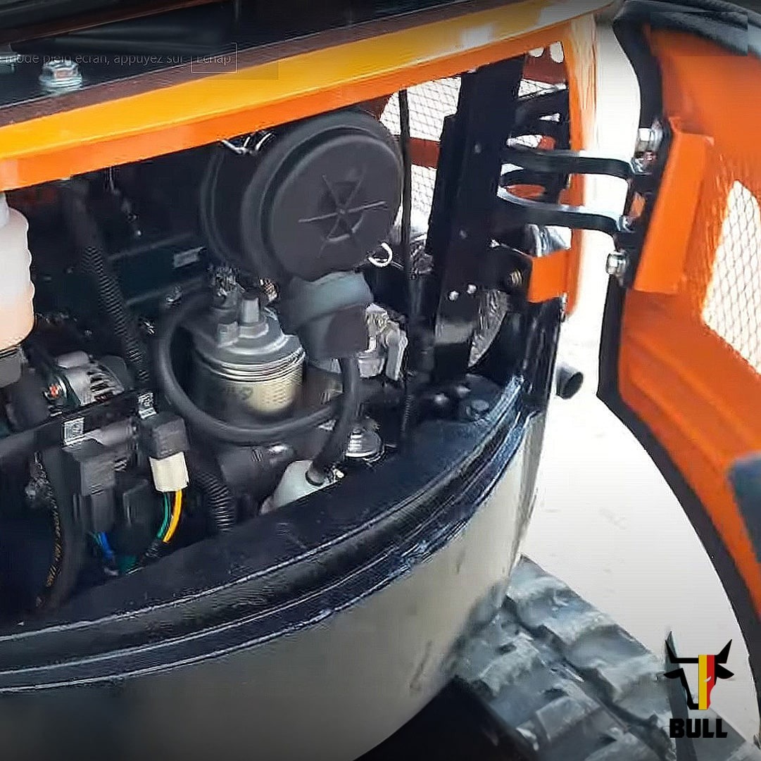 mini pelle bull ht 18 x kubota D902 3 cylindres