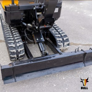 Mini-pelle BULL HT-18-X - Lame avant extensible 16 cm (2 x 8 cm)