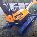 Mini-pelle BULL HT-18-X - Inclinaison sur terrain en pente
