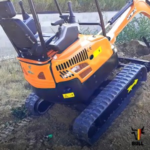 Mini-pelle BULL HT-18-X - Inclinaison sur terrain en pente