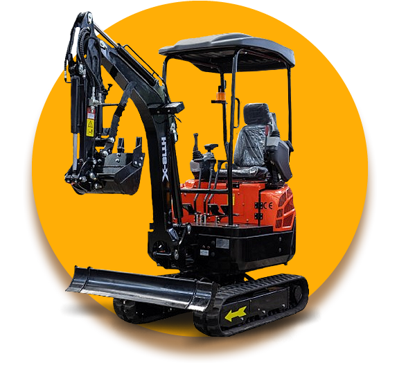 Mini-pelle 1t8 compacte polyvalente aménagement chantier terrassement BULL HT18-X Belgique