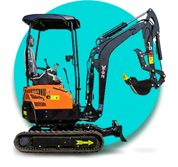 Mini pelle 2t polyvalente terrassement jardin paysagiste bull 20-X